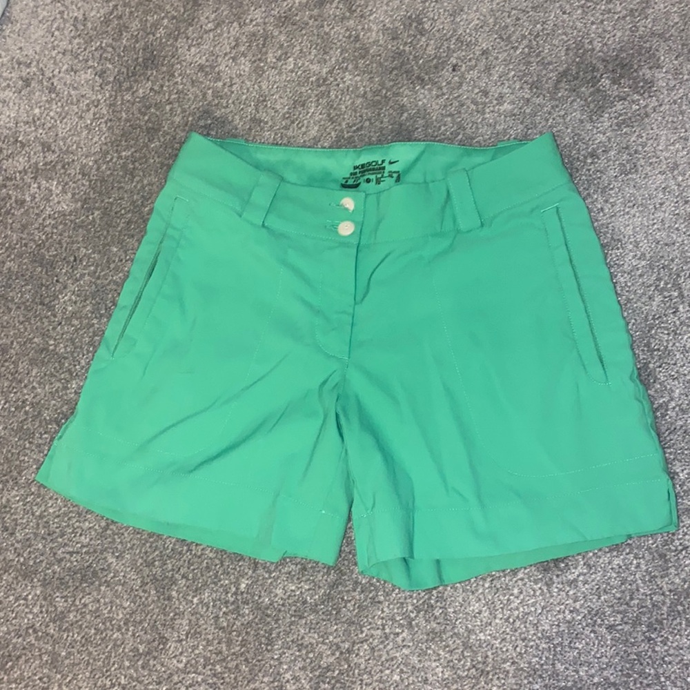 Green Nike cold shorts size 2